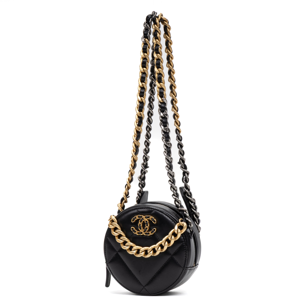 Chanel 19 Round Chain Clutch Small - Picture 2 of 11